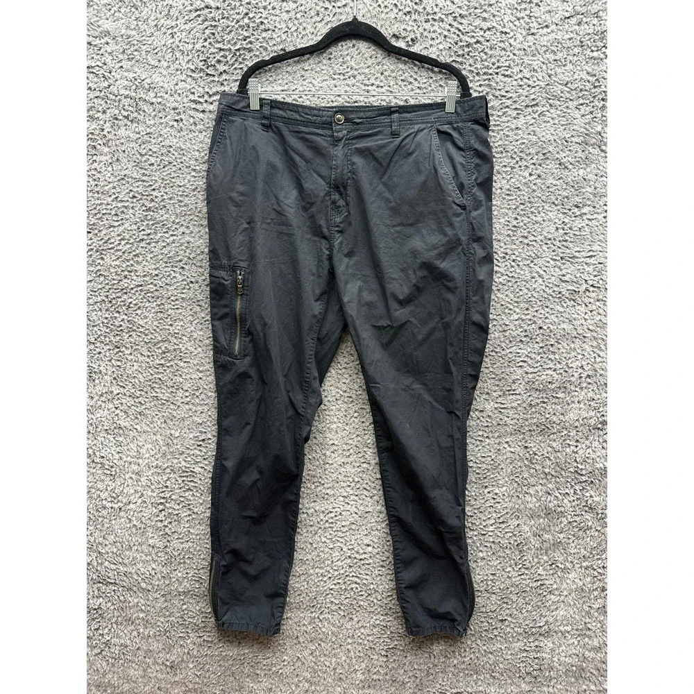 John Varvatos USA Slim Fit Cotton Tapered Casual Pants Black Mens Size 36